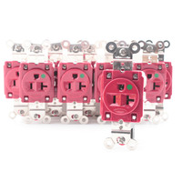 Hubbell HBL8310R 20A 125V 5-20R Hospital Grade Red Receptacle Outlets 10-pack