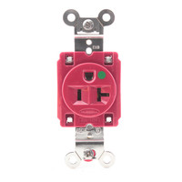 Hubbell HBL8310R Red Single Receptacle Outlet 20A 125V 5-20R Hospital Grade