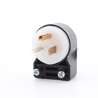 Hubbell HBL5366CA Straight Blade Plug 20A 125V 5-20P Insulgrip Angle Black/White