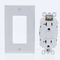 P&S White Self-Testing GFCI PlugTail Receptacle Outlet 5-20R 20A 125V PT2097W