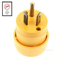 Eagle 3349 Yellow Straight Blade Male Connector Plug NEMA 7-15P 7-15 15A 277V