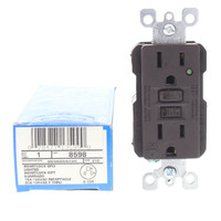 Leviton Brown Smartlock GFCI Lighted 15A 125VAC Receptacle