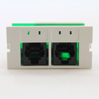 Wiremold A212-U-WH White Cat4 Dual Insert RJ-126W USOC for Activate Connectivity