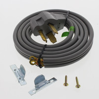 American/Leviton A0285006GYPLB 30A Super Capacity 3-Conductor 6FT Dryer Cord Kit