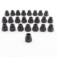 24-PK Black Nipple Pipe, Threated Pipe Connectors 1" x 1.5"