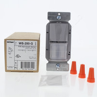 WattStopper WS-250-G Gray PIR Wall Switch Sensor Control 1000VA 120V 1800VA 277V
