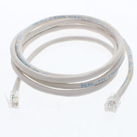 Leviton 47625-5W White 5Ft 16MHz Patch Cord 6P6C Unkeyed Mod Plugs Pin 1-1