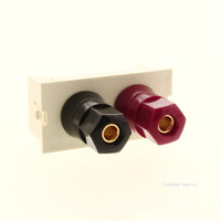 Wiremold 2A-2RBBP Ivory Dual Red Black 3-Way Audio Connector Insert for Activate