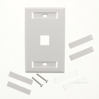 Signa Max SKFL-1-WH White 1-Port Single Gang Keystone Faceplate