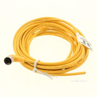 Lumberg Automation 3299-5M Yellow Sensor Cordset Right Angle 300V 22/3 5 Meters
