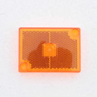 Peterson 114-15A Trailer Replacement Amber Rectangular Lens Reflector 2" x2-5/8"