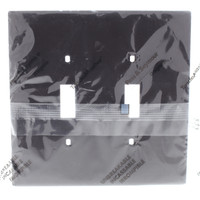 Pass & Seymour Brown Trademaster Jumbo 2-Gang Unbreakable Toggle Switch Wallplate Cover TPJ2