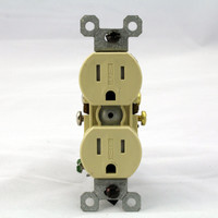 Pass & Seymour Ivory Tamper/Weather Resistant Receptacle Outlet 15A NEMA 5-15 125V Bulk 3232TRWR-I