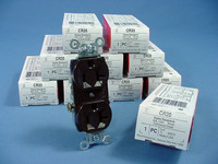 10 Pass & Seymour Brown COMMERCIAL Receptacle Outlets Duplex 20A 125V CR20