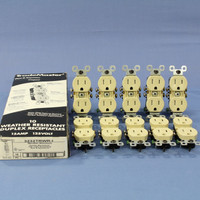 10 Pass & Seymour Ivory Tamper/Weather Resistant Receptacle Outlets 15A NEMA 5-15 125V 3232TRWR-I