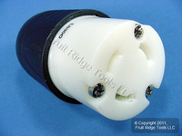 Pass & Seymour Black and White Locking Connector NEMA L5-30R L5-30 Twist Lock Turnlok 30A 125V L530-C