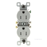 Pass & Seymour Gray Tamper/Weather Resistant Receptacle Outlet 15A NEMA 5-15 125V Bulk 3232TRWR-GRY