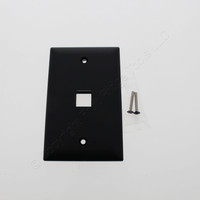 Legrand On-Q Black 1-Port Keystone Jack Wallplate 1-Gang Cover WP3401-BK