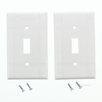 2 New Leviton White EXTRA DEEP Toggle Switch Cover Wall Plate Switchplates 88301