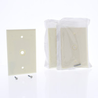 3 Leviton Almond MIDWAY 1-Gang Phone Radio Cable Wallplates .312" Opening 80513-A