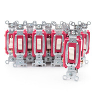 10 Pass & Seymour Light Almond COMMERCIAL Toggle Light Switches 3-Way 15A CS20AC3-LA