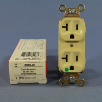 Pass and Seymour 8300-HI Ivory Hospital Grade Receptacle SLIM Duplex Outlet 20A