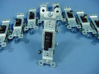 10 New P&S Black Single Pole Framed Toggle Wall Light Switches 15A 120V 660-BKG