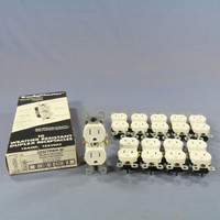 10 Pass & Seymour 3232TRWR-W White Tamper/Weather Resistant Receptacle Outlets 15A NEMA 5-15 125V