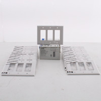 15 Eaton White 3G Decorator UNBREAKABLE Mid-Size Wallplate Rocker Covers PJ263W