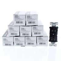 10 Cooper Black Construction Grade Tamper Resistant Duplex Receptacle 15A 125V 2-Pole 3-Wire Back & Side Wired TR5262BK