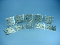 10 Cooper NON-MAGNETIC Stainless Steel 2-Gang Toggle Switch Cover Wallplate 93072