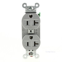 Hubbell Gray Industrial Grade Duplex Receptacle Outlet 5-20R 20A 2P3W 5362G