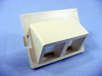 Leviton Ivory MOS Wallplate 2-Port Quickport 45� Adapter Insert Module 41294-2QI