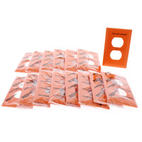 15 P&S Orange Isolated Ground 1G UNBREAKABLE Receptacle Outlet Wallplates TP8-IG