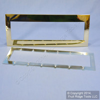 Leviton "24K" Gold Acenti 6-Gang Screwless Snap-On Outlet Switch Wallplate Cover ACWM6-24K