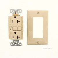 Eaton Ivory Self-Testing GFCI Outlet Duplex Receptacle 5-20R 20A 125V SGF20V