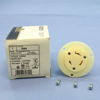 Leviton L12-30 Locking Flanged Outlet Receptacle Twist Turn Lock Plug Base NEMA L12-30R 30A 480V 3� 2686
