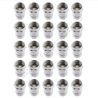 25 Leviton 1-Piece Crimp-On Coaxial Cable End F-Connectors RG6 75 Ohm 40985-1P6