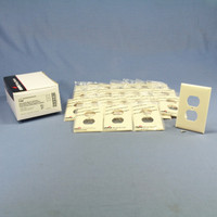 25 Cooper Almond Mid-Size 1-Gang Unbreakable Receptacle Wallplate Outlet Nylon Covers PJ8A