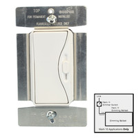 Cooper Aspire Mark 10 Alpine White 1-Pole/3-Way Preset Decorator Slide Dimmer Light Switch 8A 120V Fluorescent 9568AW