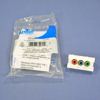 Leviton White 1-Unit MOS Wallplate 3-Port RCA Audio Video Jack Module 41292-DVW
