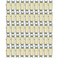50 Leviton Almond 3-Way Decora Rocker Wall Light Switches 15A 120/277VAC 5603-2A