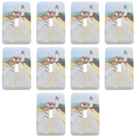 10 Leviton 1-Gang Lighthouse Wall Plate Switch Metal Cover Wallplates 89001-LGT