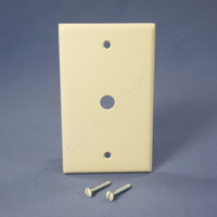Leviton Light Almond Phone Cable Wallplate Telephone Cover Plate .406" Hole 78013