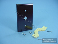 Leviton Brown Phone Cable Wallplate Telephone .407/.625" Box Mount 85018