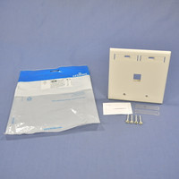 Leviton Light Almond Quickport 1-Port ID Window Flush Wallplate 2-Gang Cover High-Impact Plastic 42080-1TP