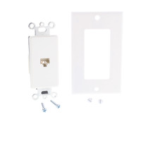 Leviton White Decora 8-Wire Phone Jack Telephone Modular Outlet Wall Plate 40680-W