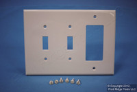 Leviton Light Almond Combination Toggle Decora GFCI GFI Unbreakable Wallplate PJ226-T