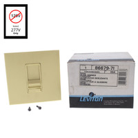 Leviton Ivory Fluorescent Slide Light Dimmer Switch 8-40 Lamp 277V 86679-7I