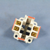 Leviton Compact Fluorescent Lamp Holder CFL Light Socket G24q-3 GX24q-3 Base Bottom Snap-In 4-Pin 26W 26725-403